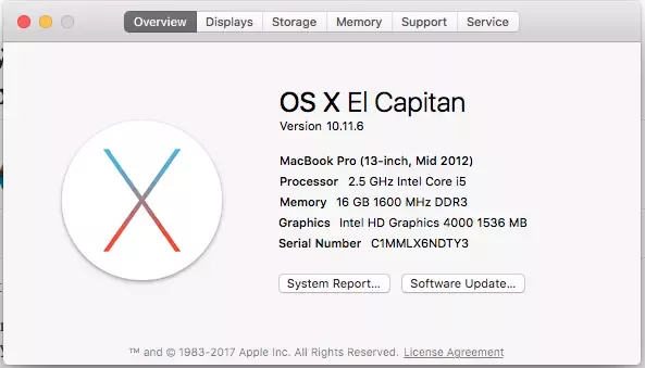 Value for my mac